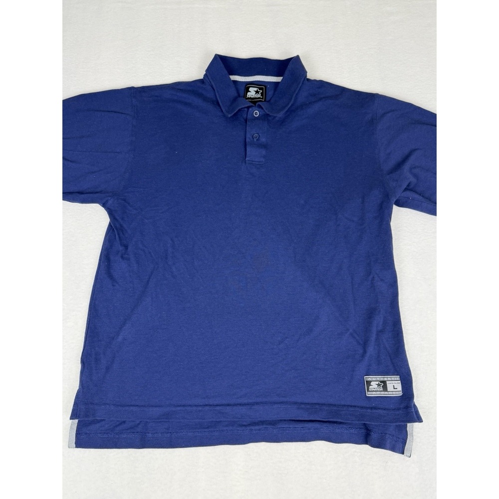 Vintage Starter Polo Shirt Men's Large Navy‎ Golf Casual 90s